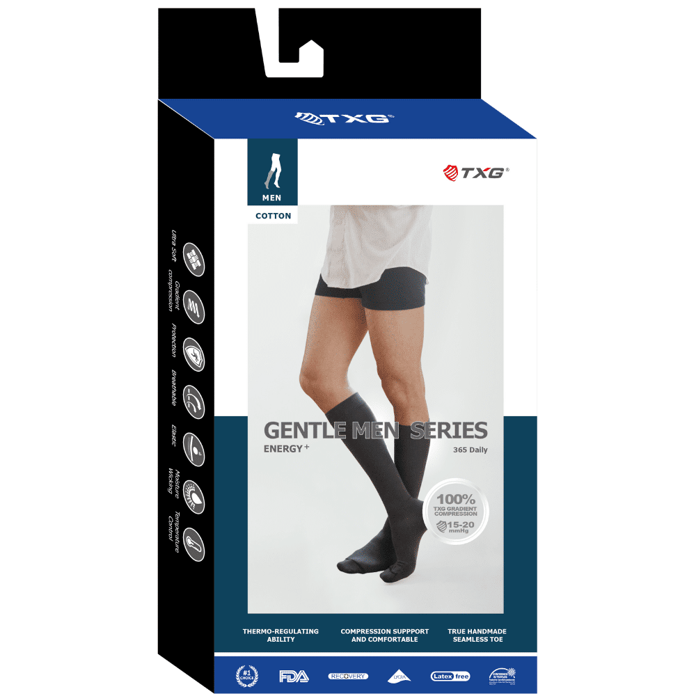 TXG Compression Socks for Travel - Men's Comfort Omniease