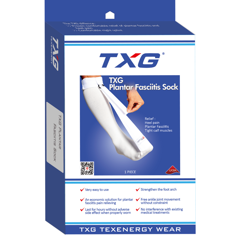 TXG Plantar Fasciitis Night Splint can help lessen heel pain