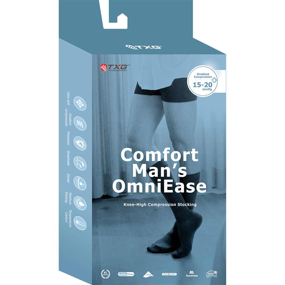 TXG Compression Socks for Travel - Men's Comfort Omniease