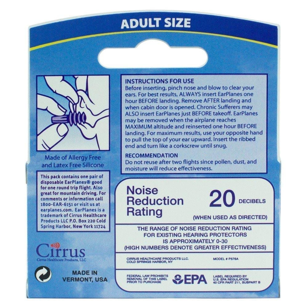 EarPlanes - Protection from Flight Ear Discomfort