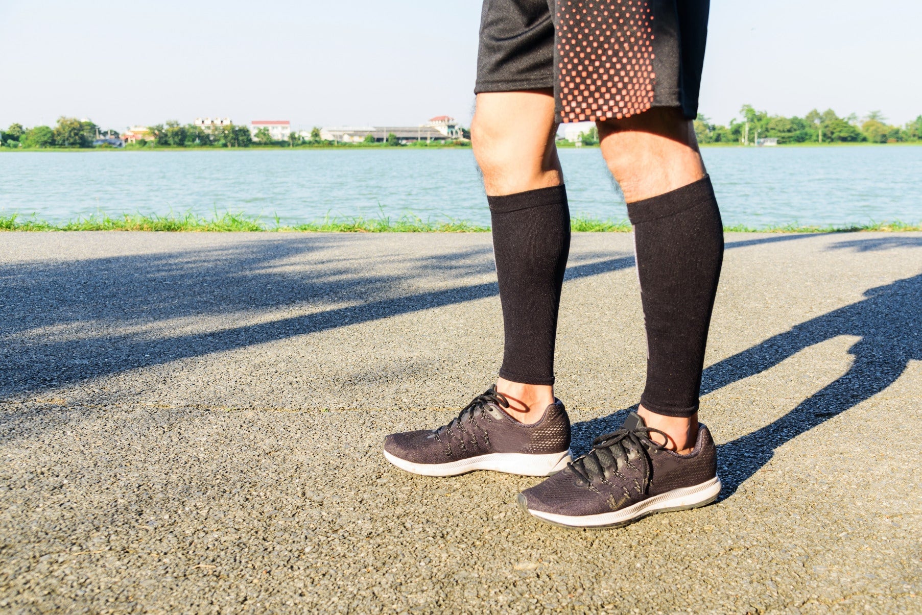 black leg compression sleeves