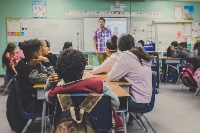 Teacher in a classroom