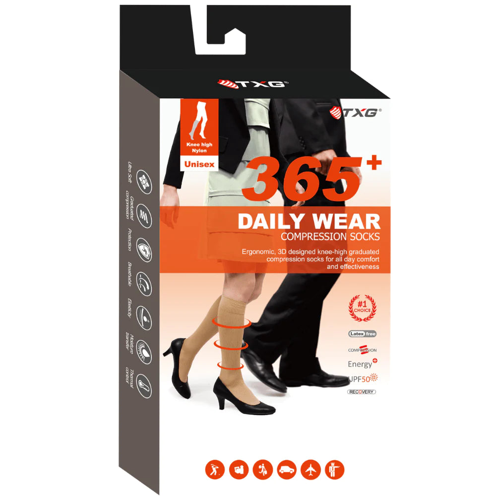 TXG Medical Compression Socks - Classic Daily 365+Style